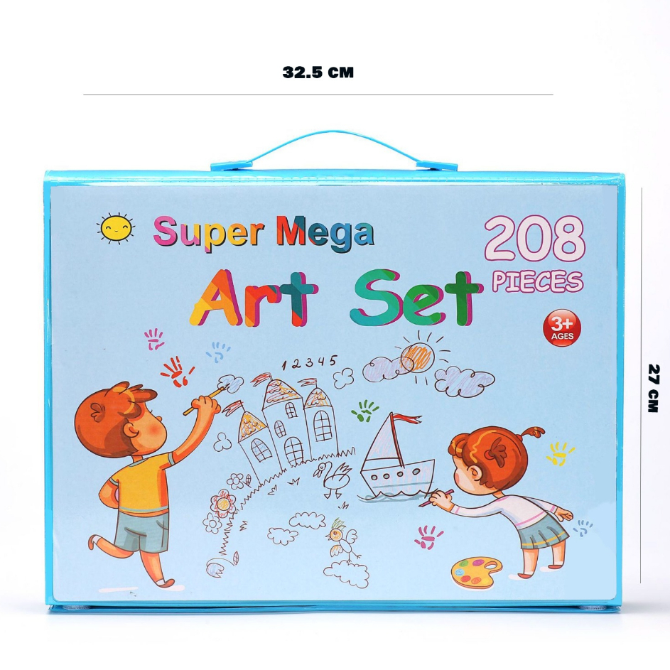 

➭➱✥❄ Alat Lukis Set Crayon Anak Pengasah 208pcs Set Alat Menggambar Melukis Anak-anak Crayon Cat Air Pensil