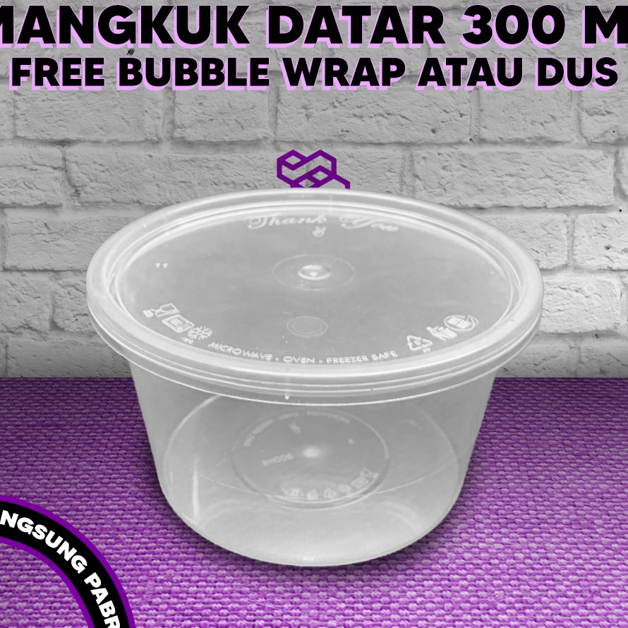 Terlaris MANGKUK PLASTIK 300ml per 25PCS TEMPAT MAKAN / CUP PUDING