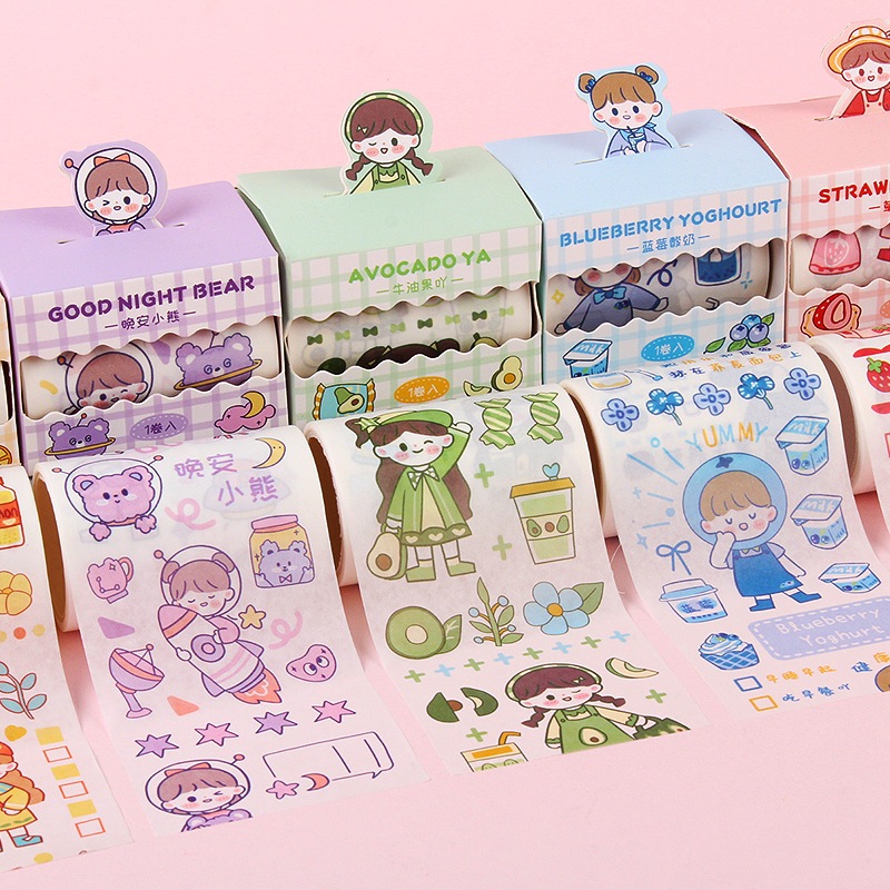 

Amanah.id - Roll Stiker Washi Karakter Lucu / Stiker Cute Series