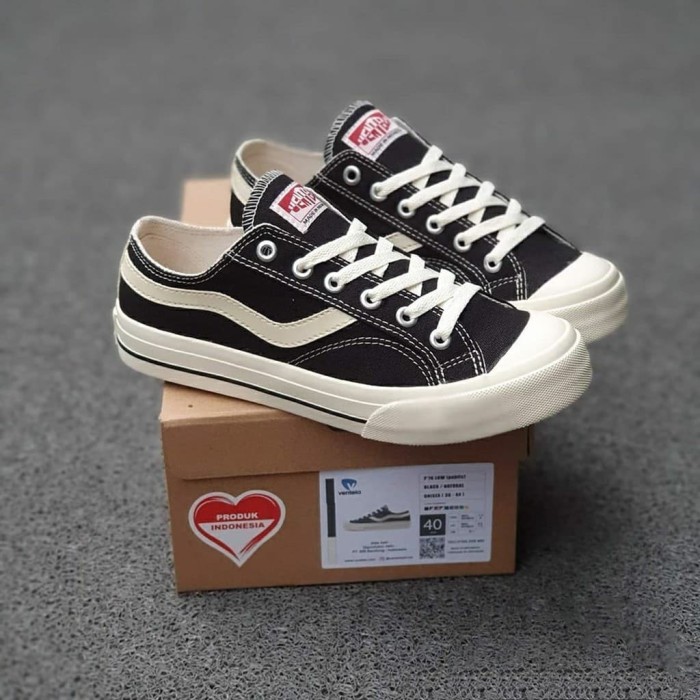 PROMO Sepatu Ventela Public Low Black Natural Sepatu Ventela Pria Ventela Shoes Sekolah Pria Wanita 