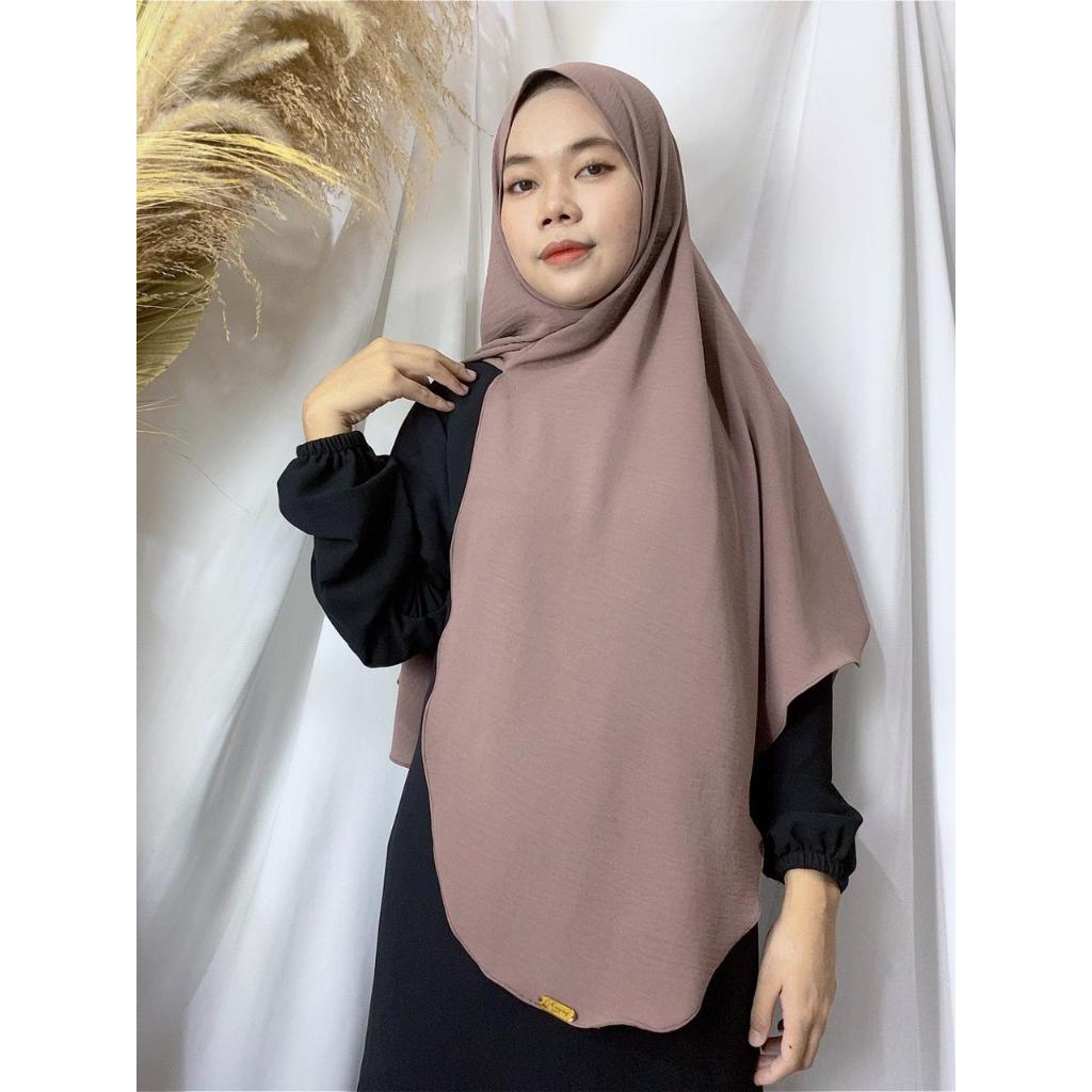 PASHMINA OVAL CRINKLE AIRFLOW JUMBO//HIJAB PASHMINA CURVE INSTAN JUMBO