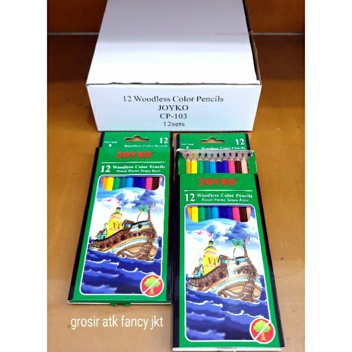 

➟➬✢ CP 103 Pensil 12 Warna Joyko CP-103 Panjang CP103 Ready Stok