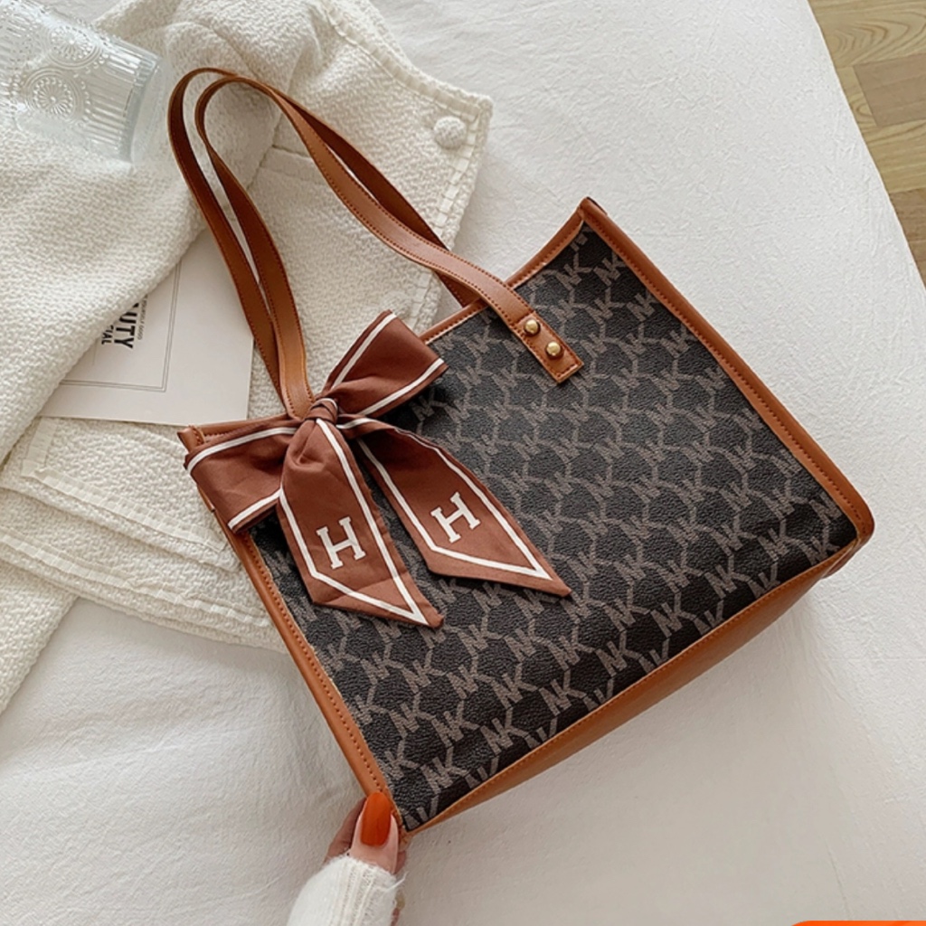 Tas Tote Bag Wanita Kulit Import