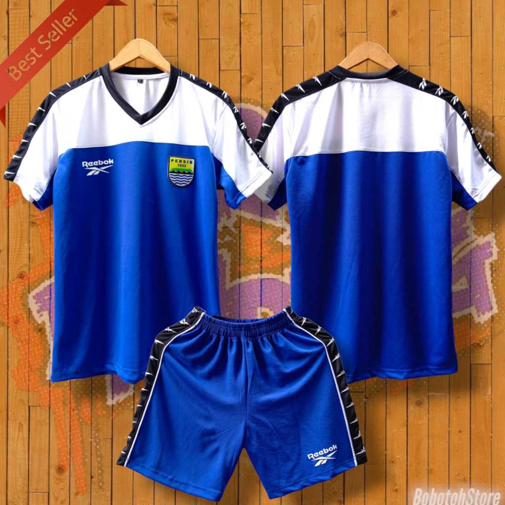 Jrsey persib retro 2000 kualitas logo timbul rubber