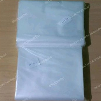 PLASTIK PE 0,8 PACKING IKAN DISCUS KOKI LOUHAN SIZE 12X50, 15X50, 18X50, 20X50, 22X50, 25X55