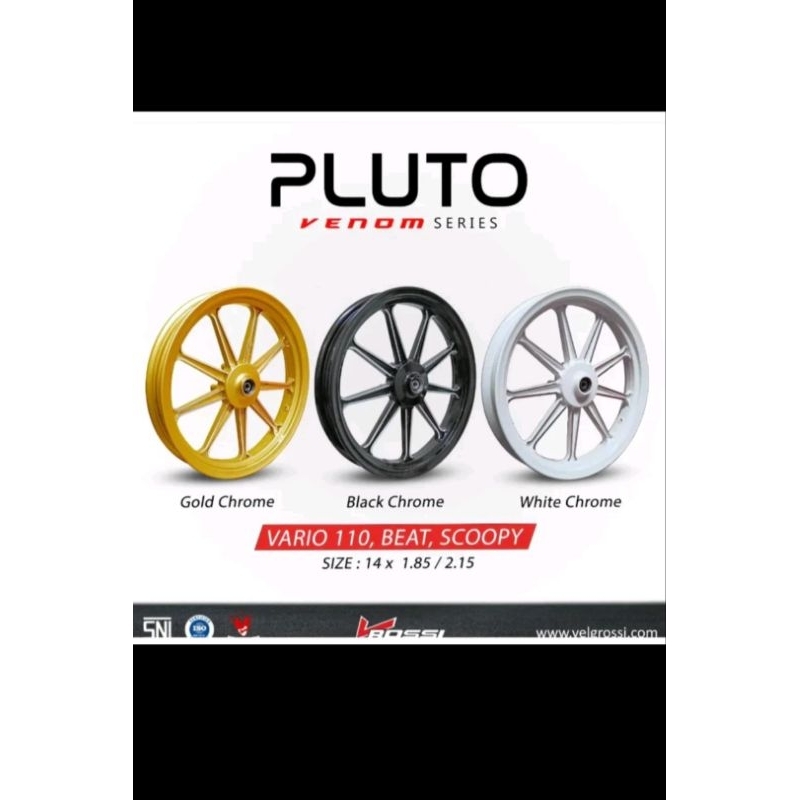 VELG VROSSI VENOM PLUTO PALANG 9 METIC HONDA VARIO 110 BEAT SCOOPY RING 14 UKURAN 185/215