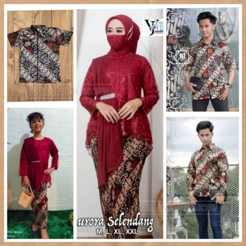 AMH √ COUPLE  KELUARGA LENGKAP AYAH IBU ANAK √ COUPLE KEBAYA AURORA MODERN