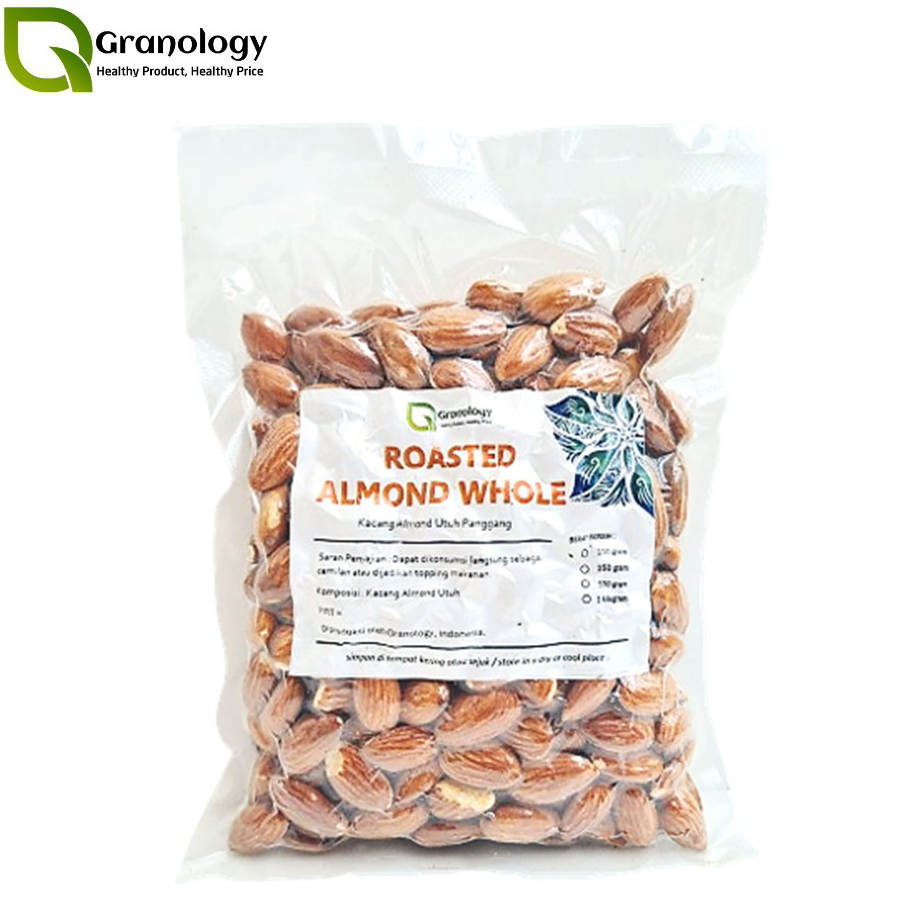 

SKCP4556 Free Ongkir Roasted Whole Almond / Kacang Almond Utuh Oven (250 gram) by Granology