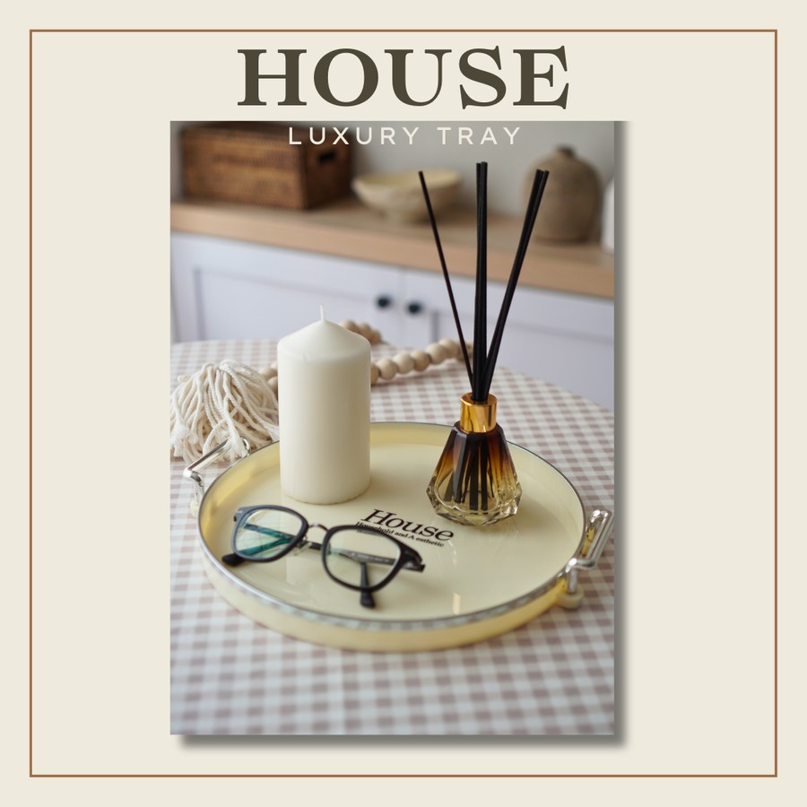 House Luxury Tray Single Layer / nampan / tatakan / rak aksesoris / rak perhiasan / rak hp kunci