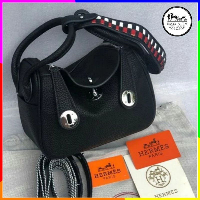 Tas H3rmes Lindy 26 Warna Hitam | Tas Selempang Wanita Lindi Import