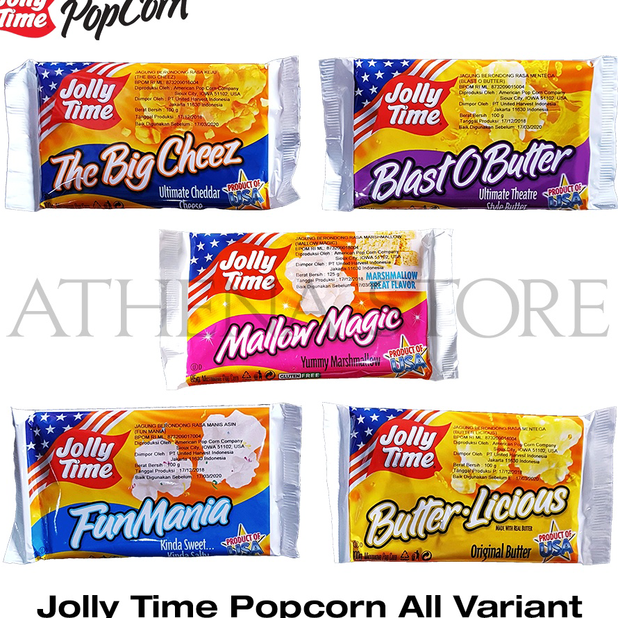 Terkini Popcorn Jolly Time Original Product of USA All Variants #Sale