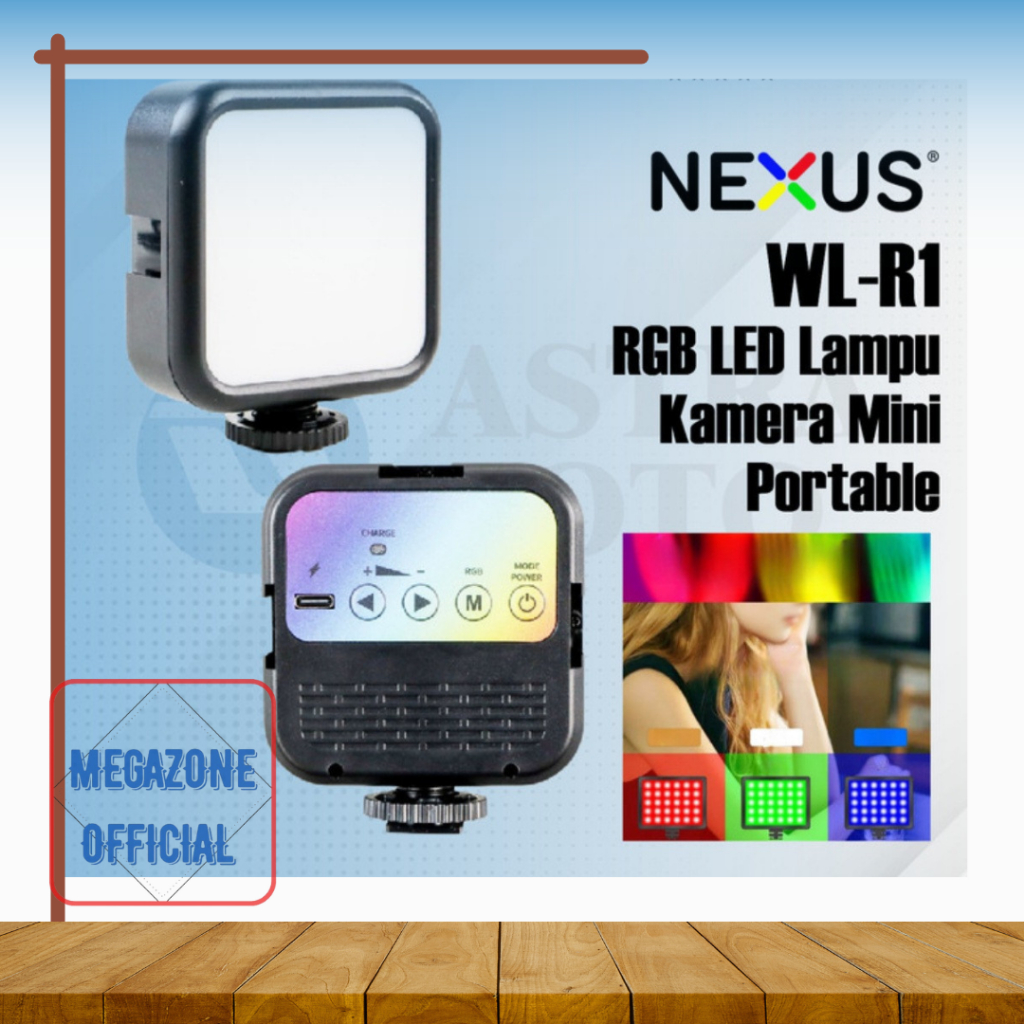 WL-R1 RGB LED Portable Lighting for Video Vlog Etc Video Photo Mini Light LED RGB Lampu Kamera Porta