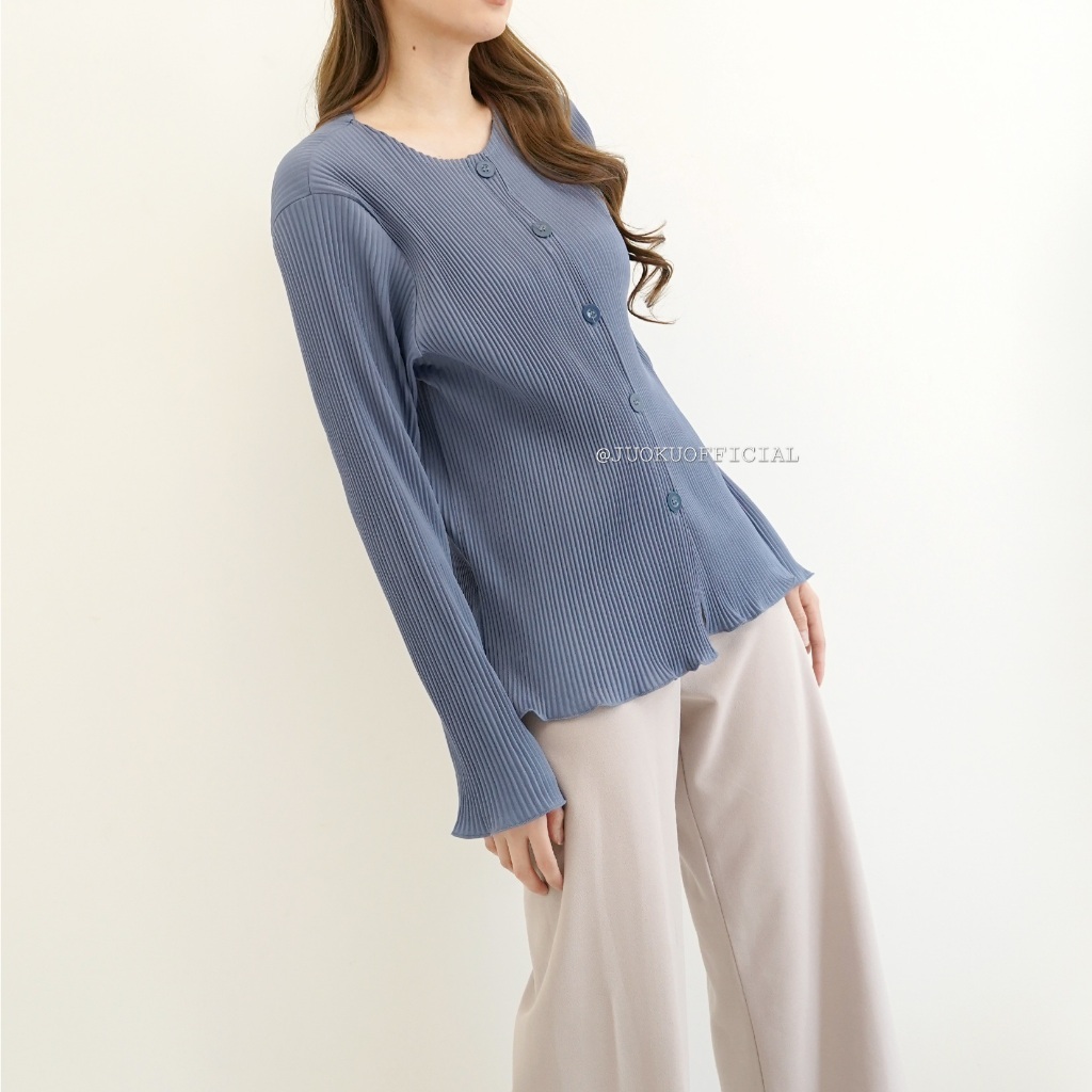 Cardigan Plisket Lidi Wavy / Outer Plisket Wavy / Cardigan Wavy / Pleated Cardigan