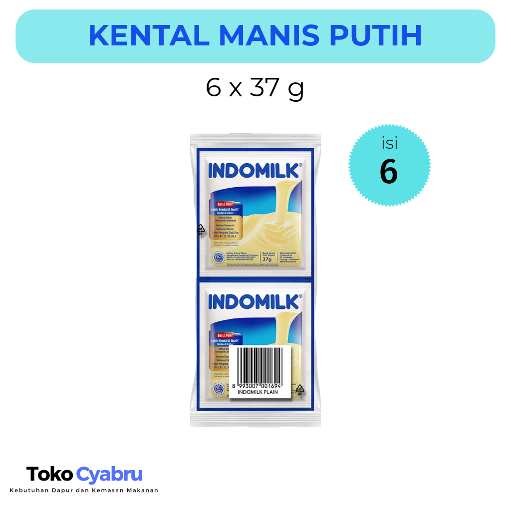 

Kental Manis Putih Indomilk 6 x 37 g (isi 6 Sachet)