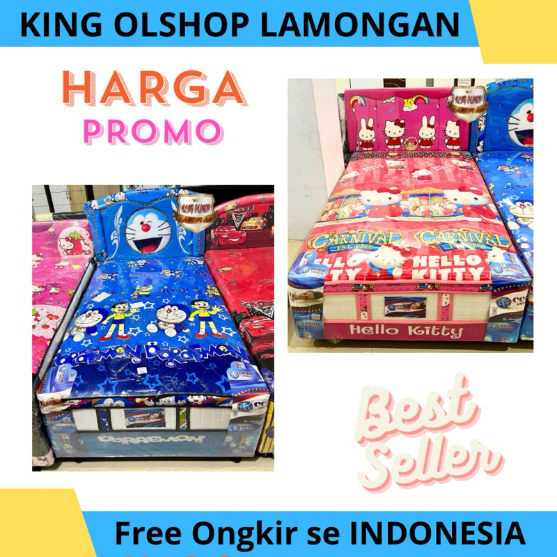 Springbed Boxy /Boxi Doraemon Hello Kitty American Ocean Full set 120 140 x200 Plush top [LAMONGAN]