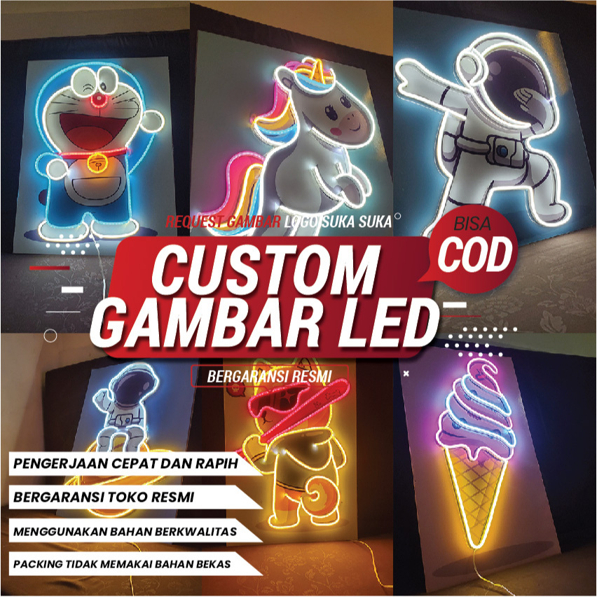 LED CUSTOM GAMBAR NEON CUSTOM GAMBAR