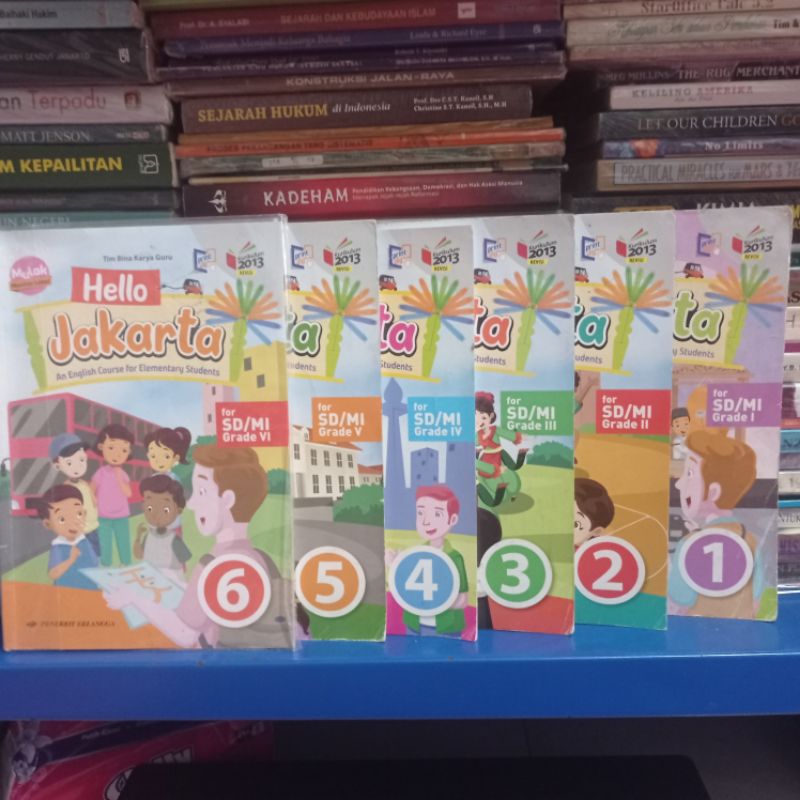 buku bekas HELLO JAKARTA KELAS 1/2/3/4/5/6 SD ERLANGGA BEKAS