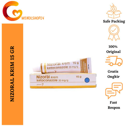 Nizoral Cream 2% 15 GR (Besar) / Ketoconazole / Salep Jamur Kulit