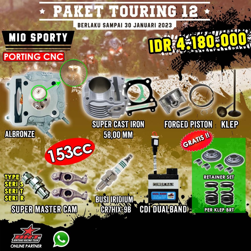 PAKET BORE UP MIO SPORTY BRT