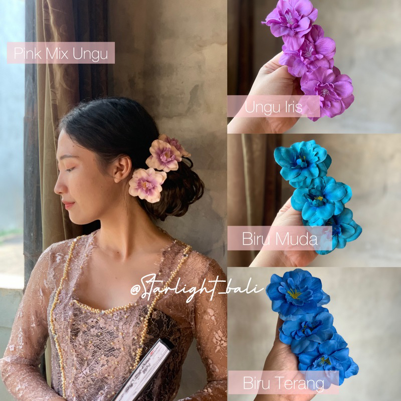 STARLIGHT BALI - Semanggi Sakura Polos / Semanggi Kain / Aksesoris Rambut / Semanggi Bali / Aksesori