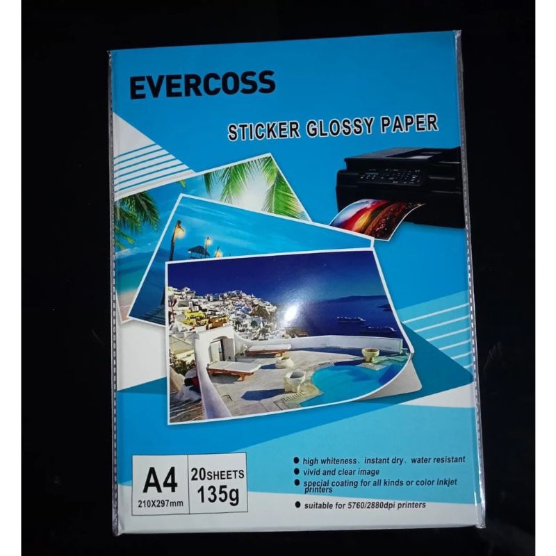 

EVERCOSS 135 STICKER GLOSSY PAPER MURAH