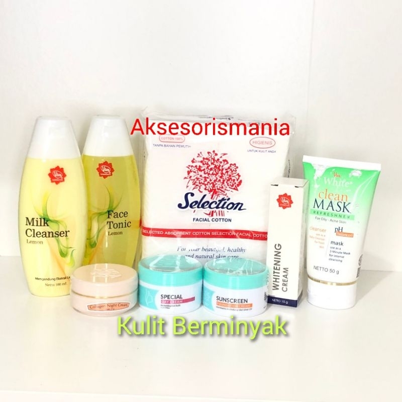 Viva Paket Perawatan Harian Paket Kulit Berminyak 8 pcs Lemon / Cucumber / Viva Paket Anti Flek Hita