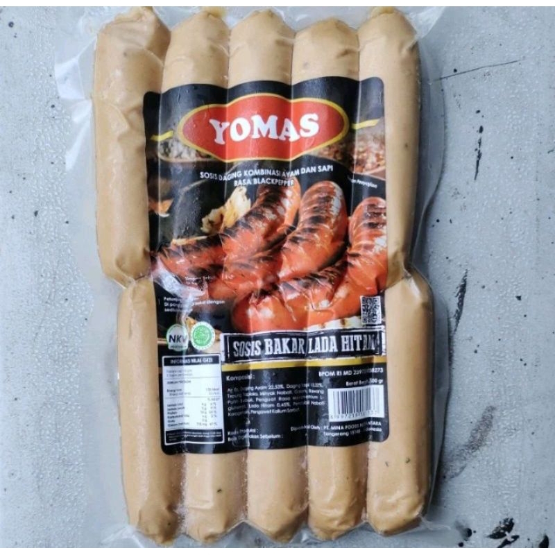 

Yomas Sosis Bakar lada Hitam Isi 10 / 500gr
