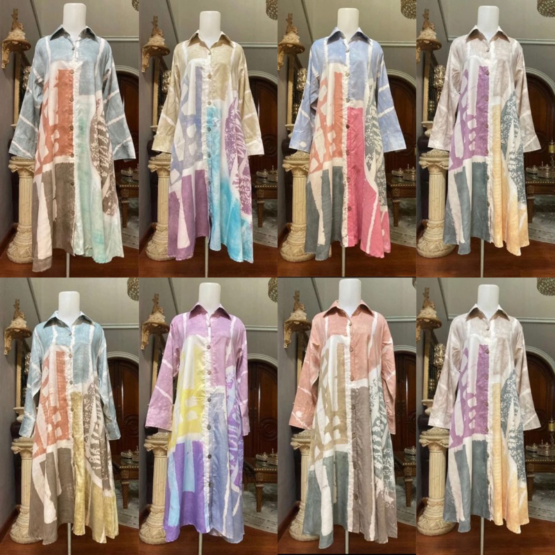 AZKIYA FASHIONTunik Tie Dye/Tunik Palembang/Tunik Pelangi/Tunik Bahan Katun Mikro/Tunik Bahan Silk/T