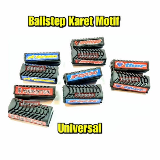 Footstep / Bastep/ Foot Step Depan / Pedal Kaki Depan / Injakan Karet Kaki Depan Hitam Logo PNP Univ