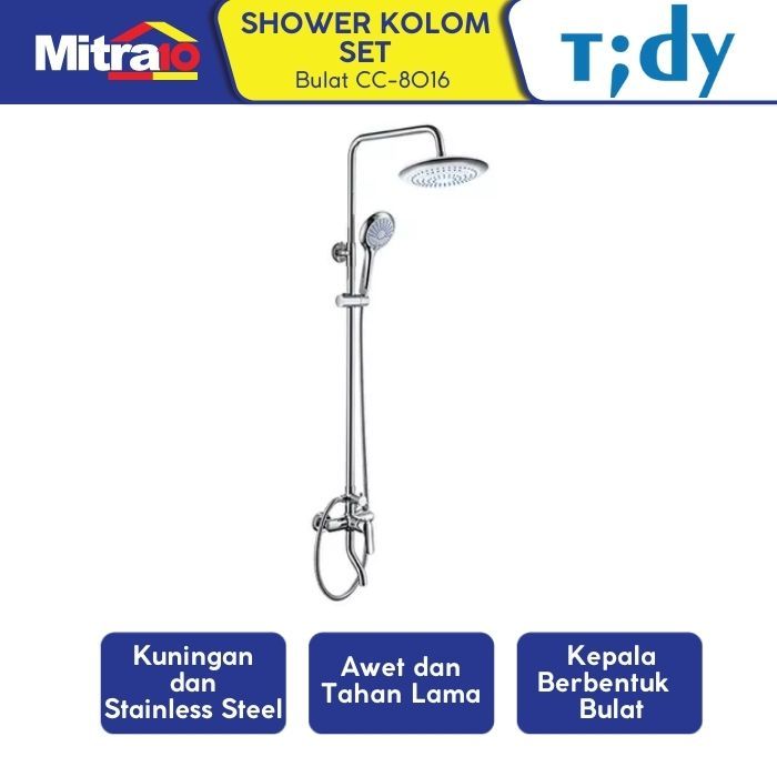 Shower Tiang Tidy CC-8016 Kolom Bulat Set