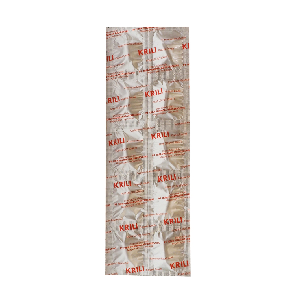Krili ( Strip ) - Membantu Memelihara Kesehatan - Krill oil 500mg - isi 10 cap