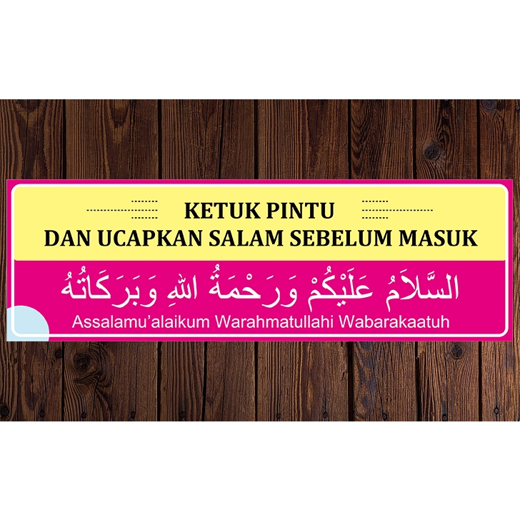 stiker ketuk pintu dan ucapkan salam sebelum masuk