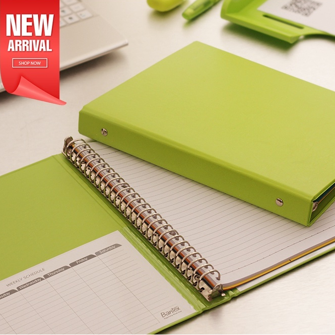 

Bantex Binder Note B5 26 Ring Besi Loose Leaf Multiring Binder Lime