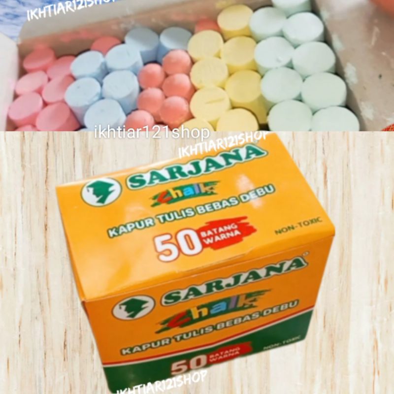 

Kapur Tulis Sarjana Per Pack isi 50 pcs Berkualitas Sarjana