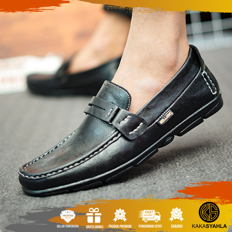 KS x VENDA - Sepatu Pria Casual Tanpa Tali Slip On Kerja Acara Resmi Undangan Formal Cowok Dewasa Re
