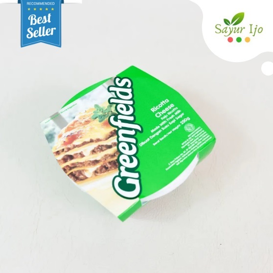 

Greenfields Ricotta Cheese 250 Gram / Pack Fresh Keju Rikota Susu Olahan