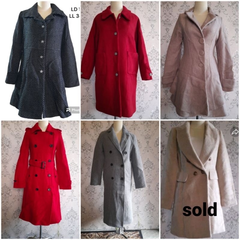 Coat long wool wanita Coat wanita premium Coat wool import Coat winter Coat long korea Hoodie Kimtan
