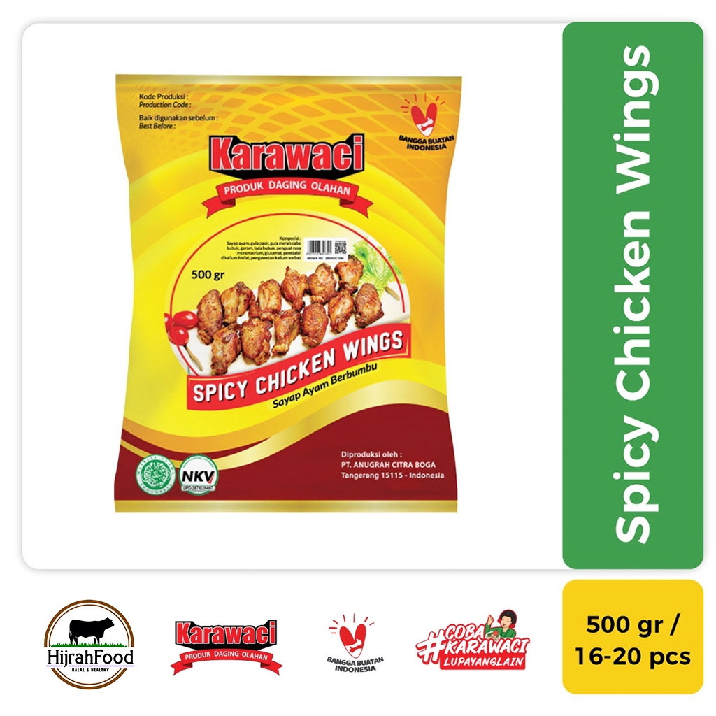 

Karawaci Spicy Chicken Wings Sayap Ayam Berbumbu 500 gram