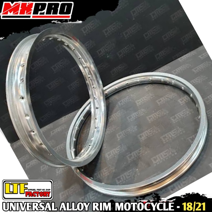 MXPRO ALLOY RIM - VELG ALUMUNIUM TRAIL MOTOCROSS ORIGINAL - SILVER - 1.60-21 - 2.15-18 - 36 HOLE - F