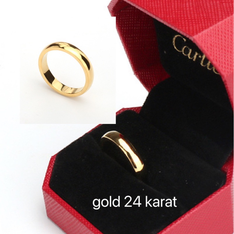 Promo Cincin kawin model polos gold lapis emas 24 karat