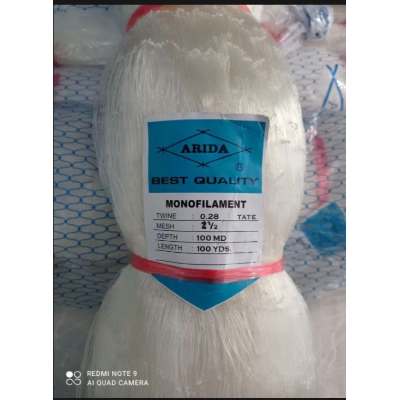 JARING IKAN SENAR ARIDA 2 1/2INCH 0,30 TATE 100md/100yds