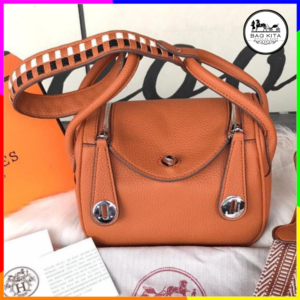 Tas H3rmes Lindy 26 Orange | Tas Selempang & Bahu Wanita Lindi Import