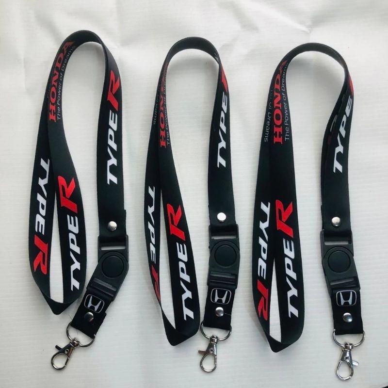 

Lanyard Honda type R Tali id card honda mobile full colour 2 sisi