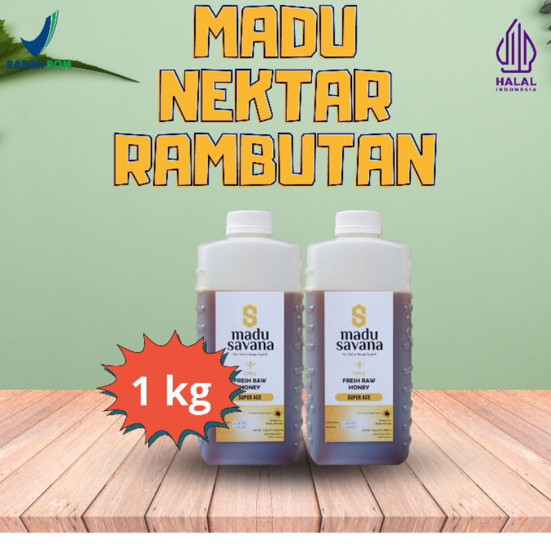 

madu savana nektar bunga rambutan 1 kg BPOM