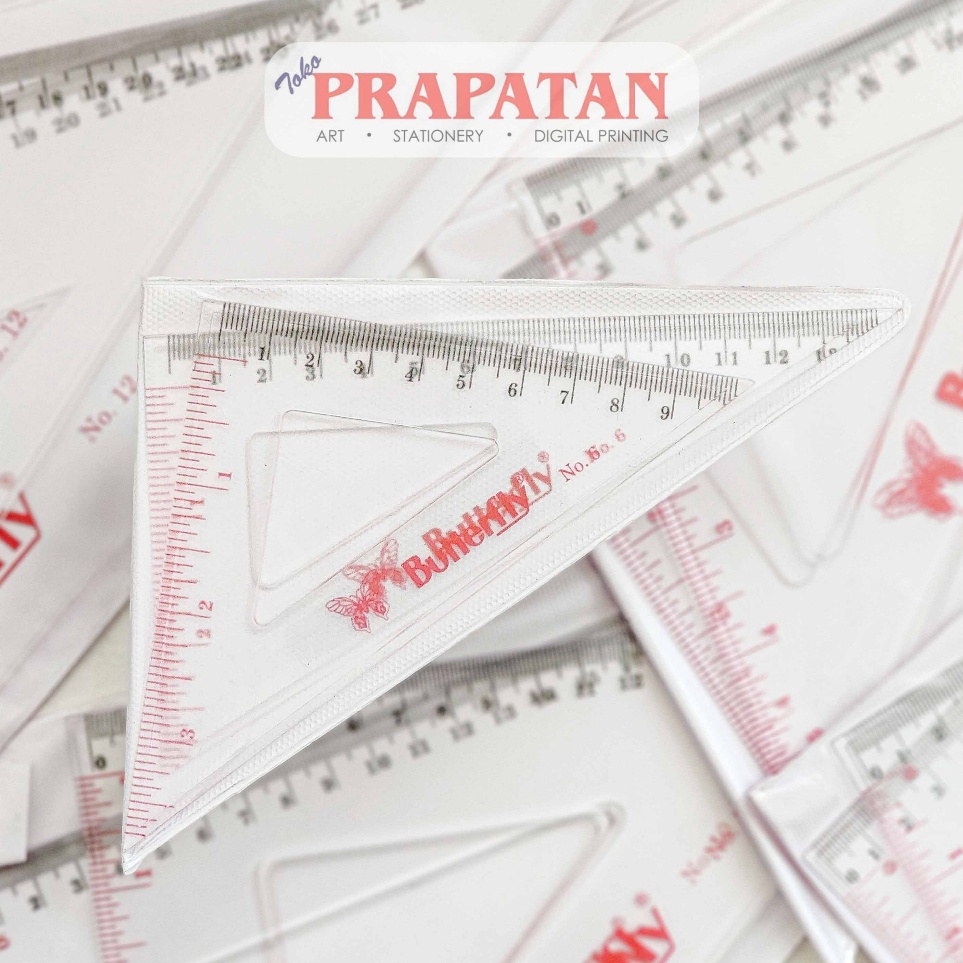

Bestseller Penggaris Segitiga Butterfly No.6-18 | Triangle Ruler