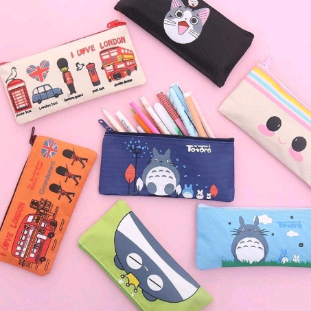 

Tempat Pensil Pouch Kanvas Premium Karakter Lucu
