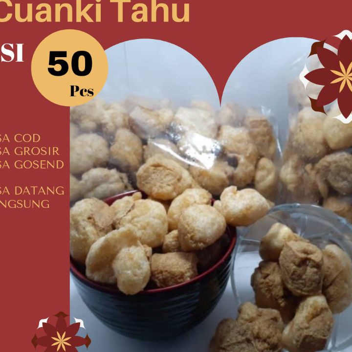 

Dijual BISA COD - Kerupuk Cuanki Tahu isi 50 pcs - Cuankie - Toping Baso Aci - Seblak - Bakso Ready