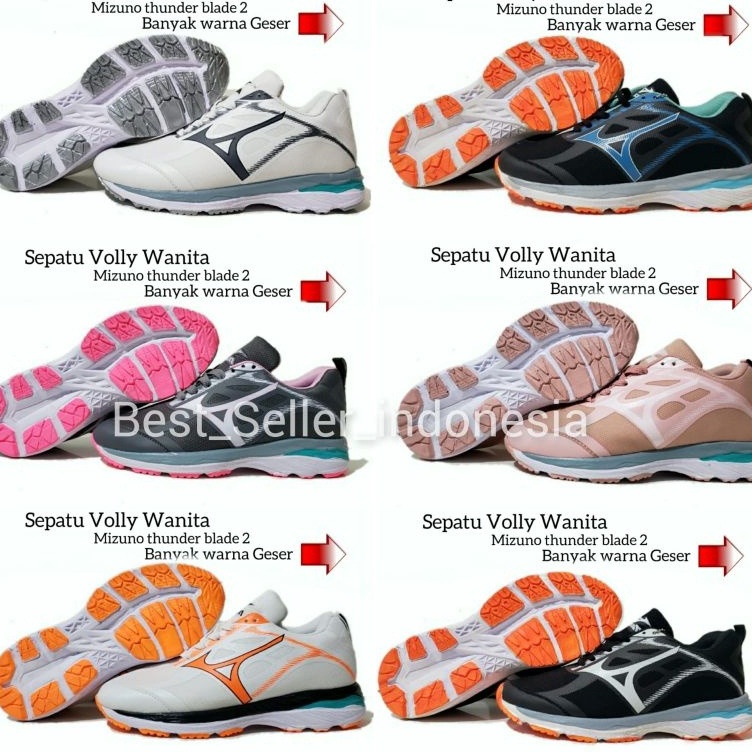 Kirim Sekarang Sepatu Volly Wanita Mizuno Wave Runing Ukuran 36 37 38 39 40 Sepatu Volly Wanita