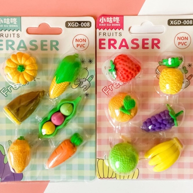 

Kirim Sekarang Penghapus Lucu Makanan / Eraser Fancy Food 3D / Stip Set isi 5 Ready Stok