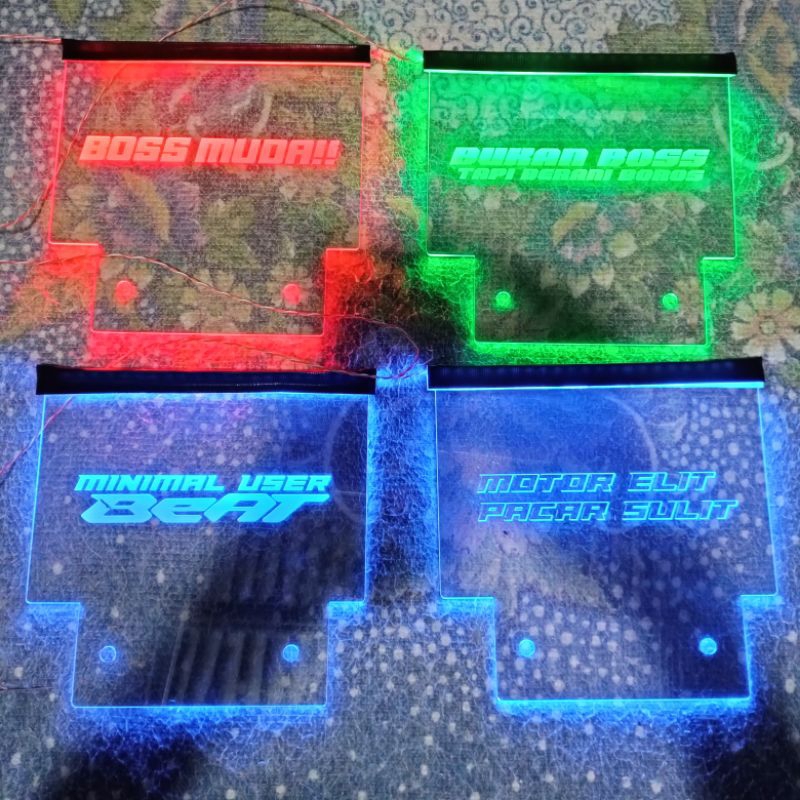 MUDFLAP BEAT KARBU SCOOPY KARBU AKRILIK PENAHAN LUMPUR KOLONG BEAT KARBU